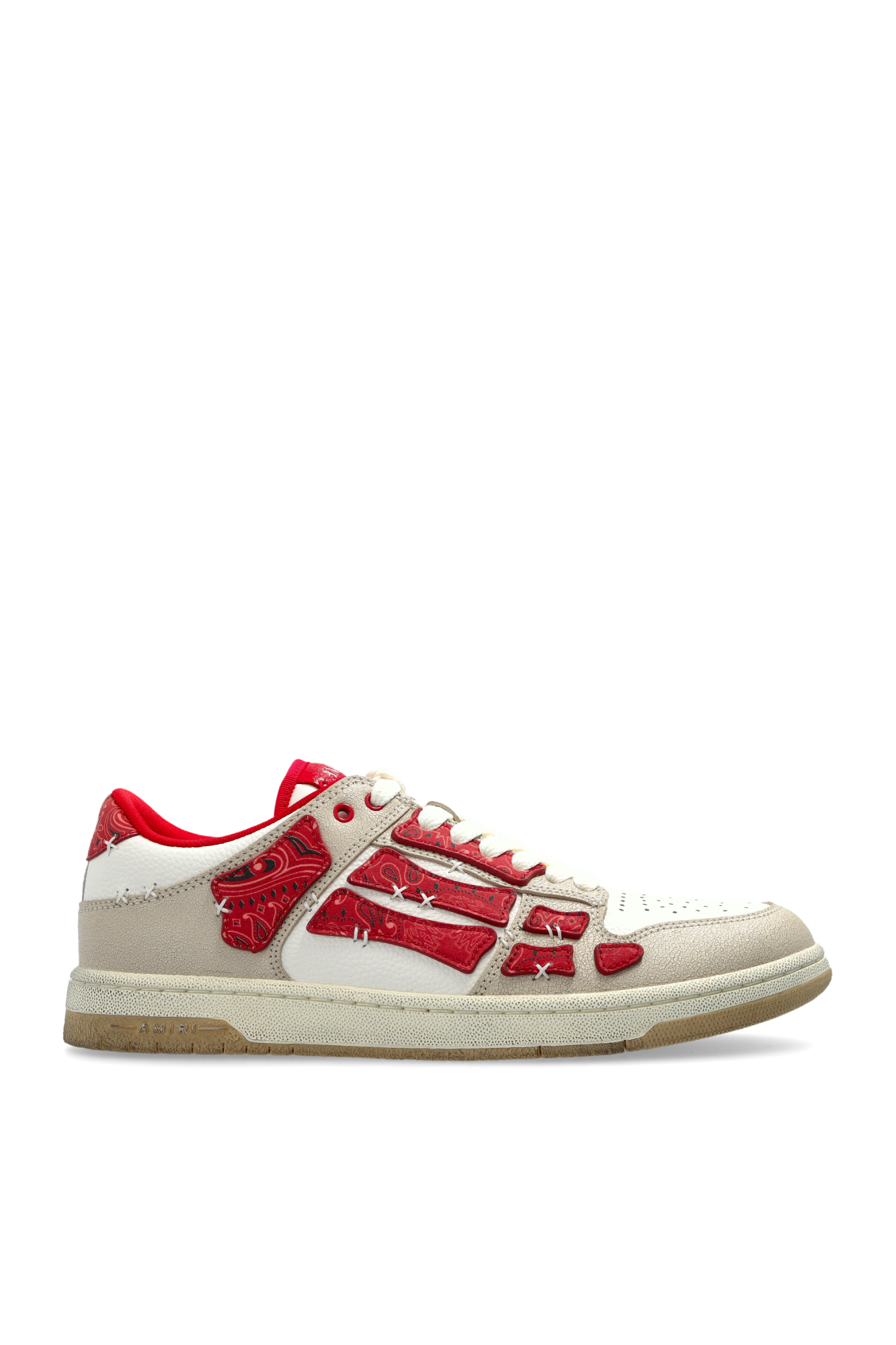 AMIRI バンダナ デニム スケル ロートップ スニーカー レッド Red Bandana Skel Top Low sports shoes Amiri - Vitkac AS